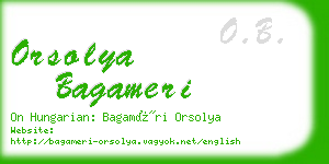 orsolya bagameri business card